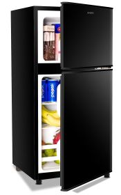 3.5Cu.Ft Compact Refrigerator Mini Fridge with Freezer, Small Refrigerator with 2 Door, 7 Level Thermostat Removable Shelves for Kitchen, Dorm