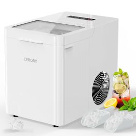 Countertop Ice Maker, 9Pcs/6Mins, 36Lbs/24Hrs, Self-Cleaning Ice Machine with 2 Ice Scoop and Basket, One-Click Operation 2 Sizes of Bullet Ice