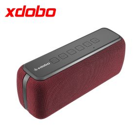 X8 60W Portable Wireless Bluetooth Speakers TWS Bass with Subwoofer IPX5 Waterproof Connection distance 12m 15H Play time (Color: X8-RED, Ships From: China)