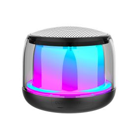 Bluetooth Wireless Speaker High Portable Powerful Boombox Sound Box Music Player Outdoor LED Light Handfree Mini Speakers (Color: Black)