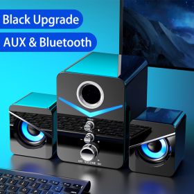 Home Theater System Caixa De Som PC Bass Subwoofer Bluetooth Speaker Computer Speakers Music Boombox Desktop Laptop Altavoces TV (Color: Black Bluetooth, Woofer Size/Full-Range Size: 1.5")