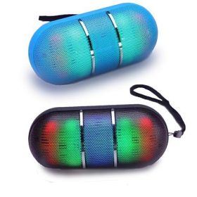 Dance With Me Portable Bluetooth Speaker With DISCO LED Lights (Color: Black)